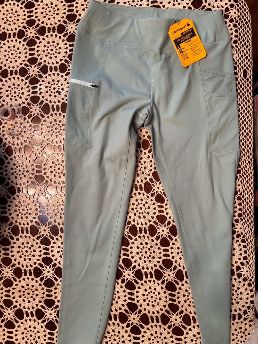 Carhartt Sage Green Performance Athletic Leggings - Picture 3 of 9